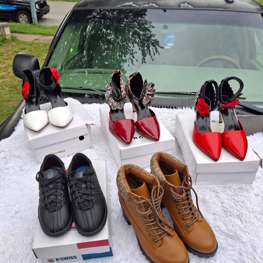 Red and Black Women's Heels